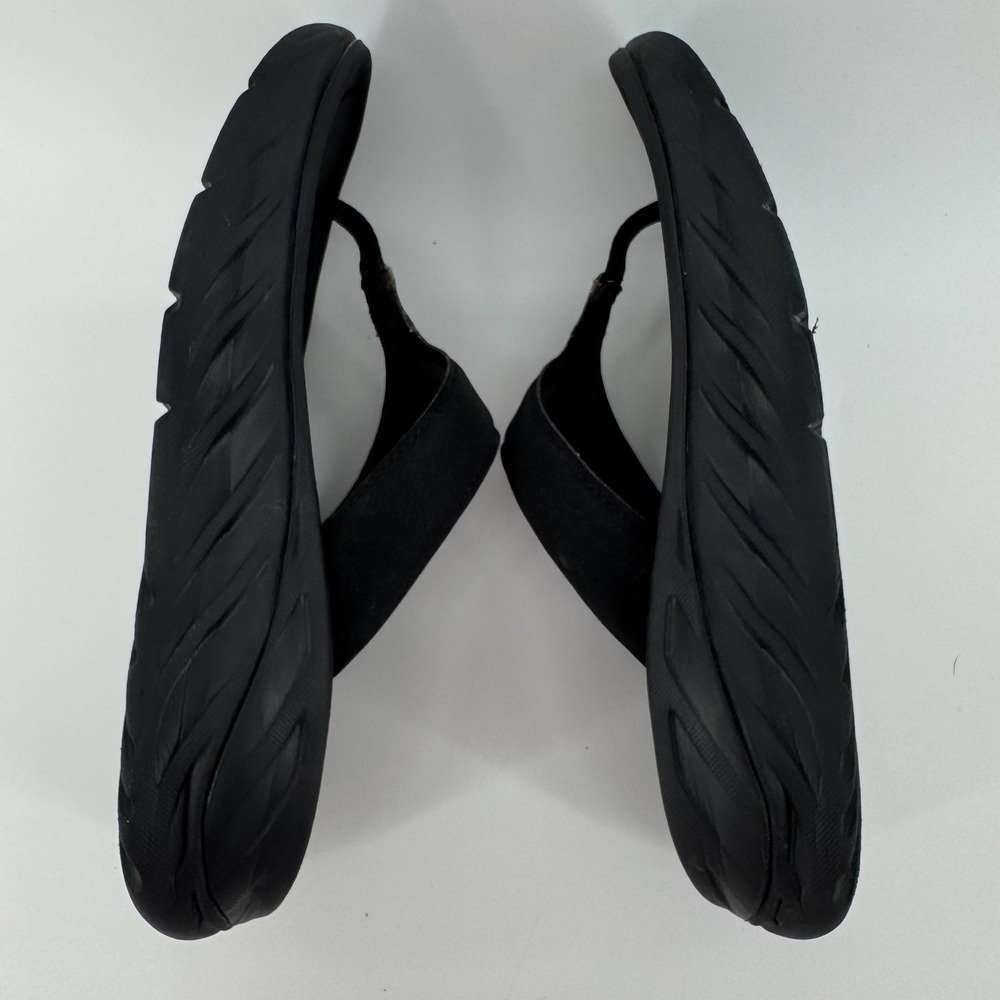 Hoka One One Ora Recovery Flip Women Size 7 Black Thong Platform Sandals - Picture 7 of 9